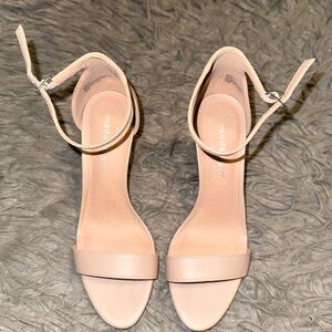 Madden Girl Nude Ankle Strap Heels
